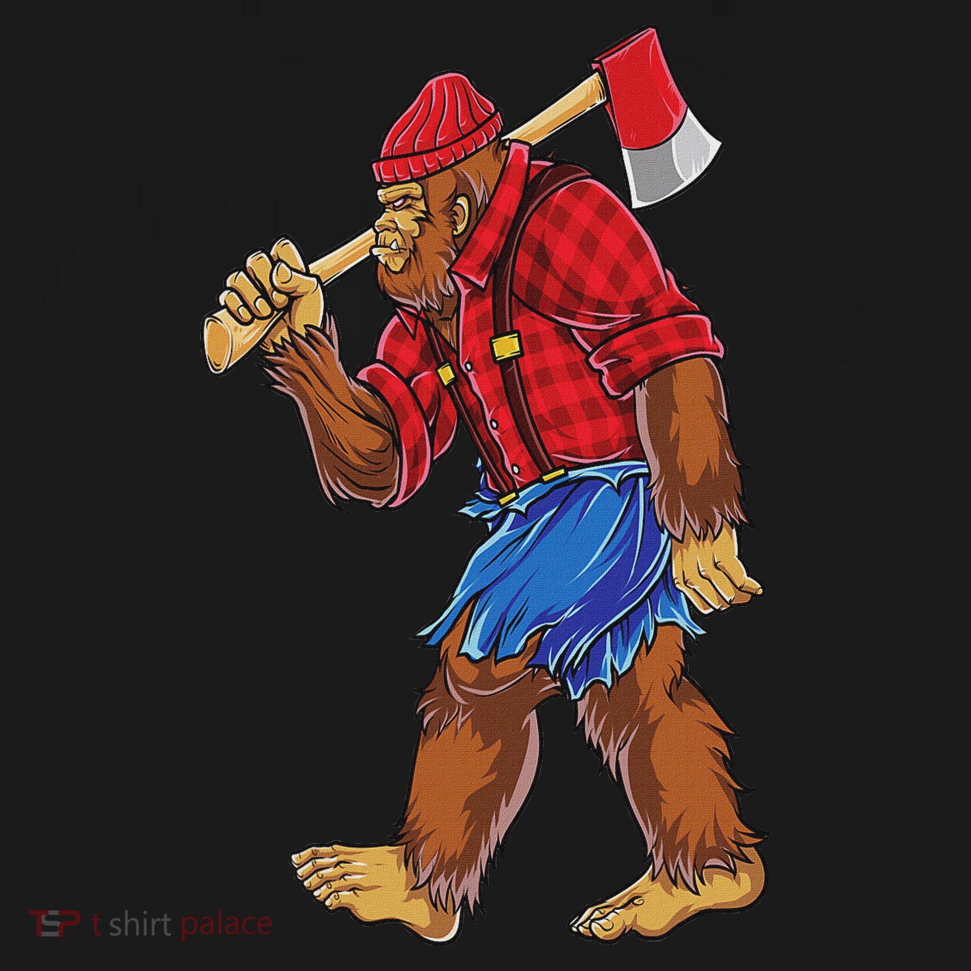 Bigfoot Lumberjack Funny Woodworking Sasquatch Lover Women's Tank Top
