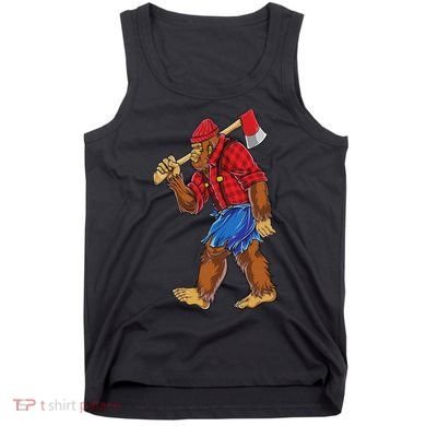 Bigfoot Lumberjack Funny Woodworking Sasquatch Lover Tank Top