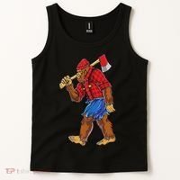 Bigfoot Lumberjack Funny Woodworking Sasquatch Lover Tank Top thumb 2