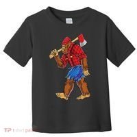 Bigfoot Lumberjack Funny Woodworking Sasquatch Lover Toddler T-Shirt thumb 0
