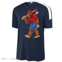 Bigfoot Lumberjack Funny Woodworking Sasquatch Lover Sport-Tek Competitor United Soccer Jersey thumb 2