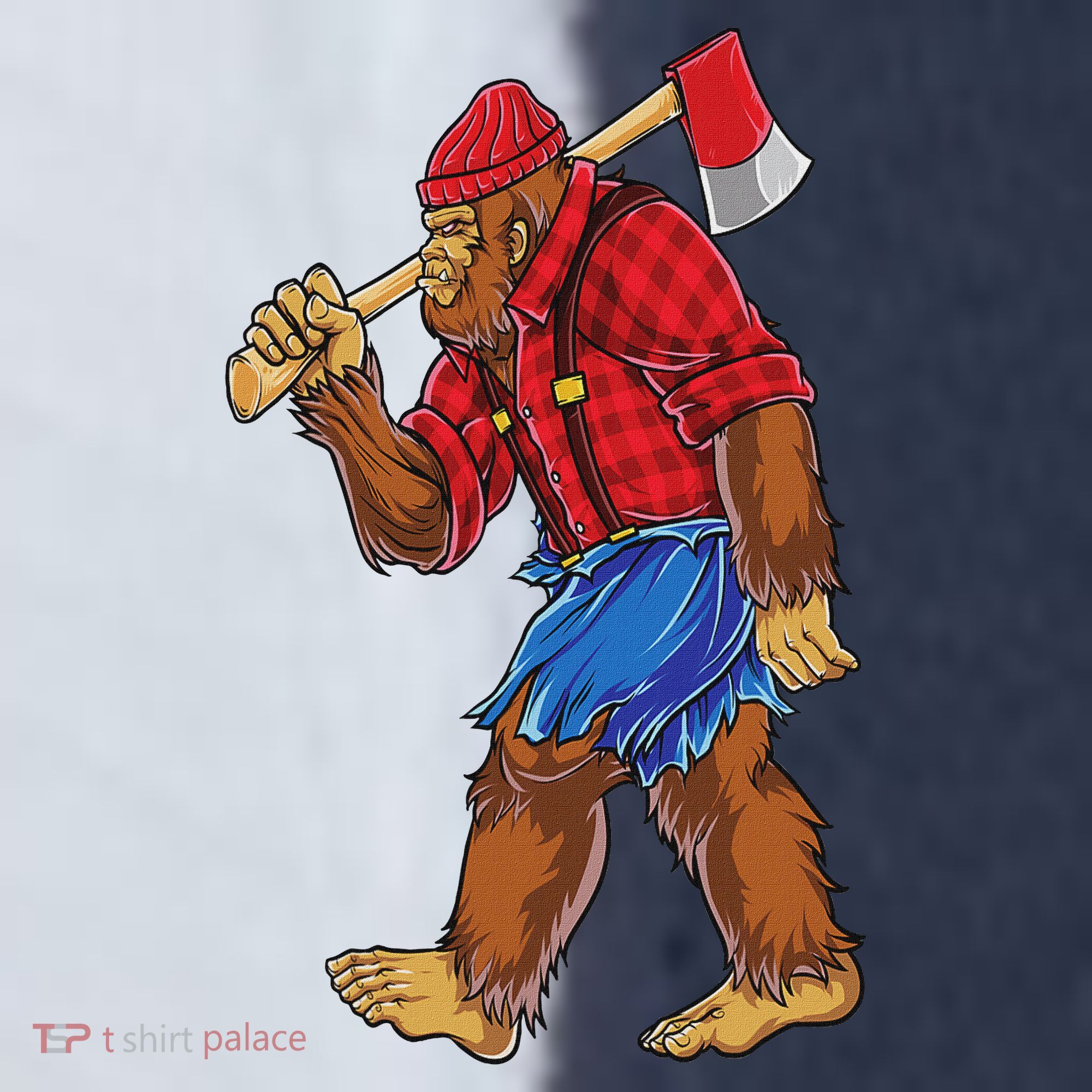 Bigfoot Lumberjack Funny Woodworking Sasquatch Lover Sport-Tek Competitor United Soccer Jersey
