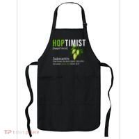 Beer Lovers Funny Hoptimist Hops Beer Party Apron thumb 0