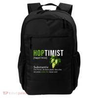Beer Lovers Funny Hoptimist Hops Beer Party Backpack thumb 0