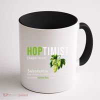 Beer Lovers Funny Hoptimist Hops Beer Party Coffee Mug thumb 1