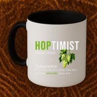 Beer Lovers Funny Hoptimist Hops Beer Party Coffee Mug thumb 2