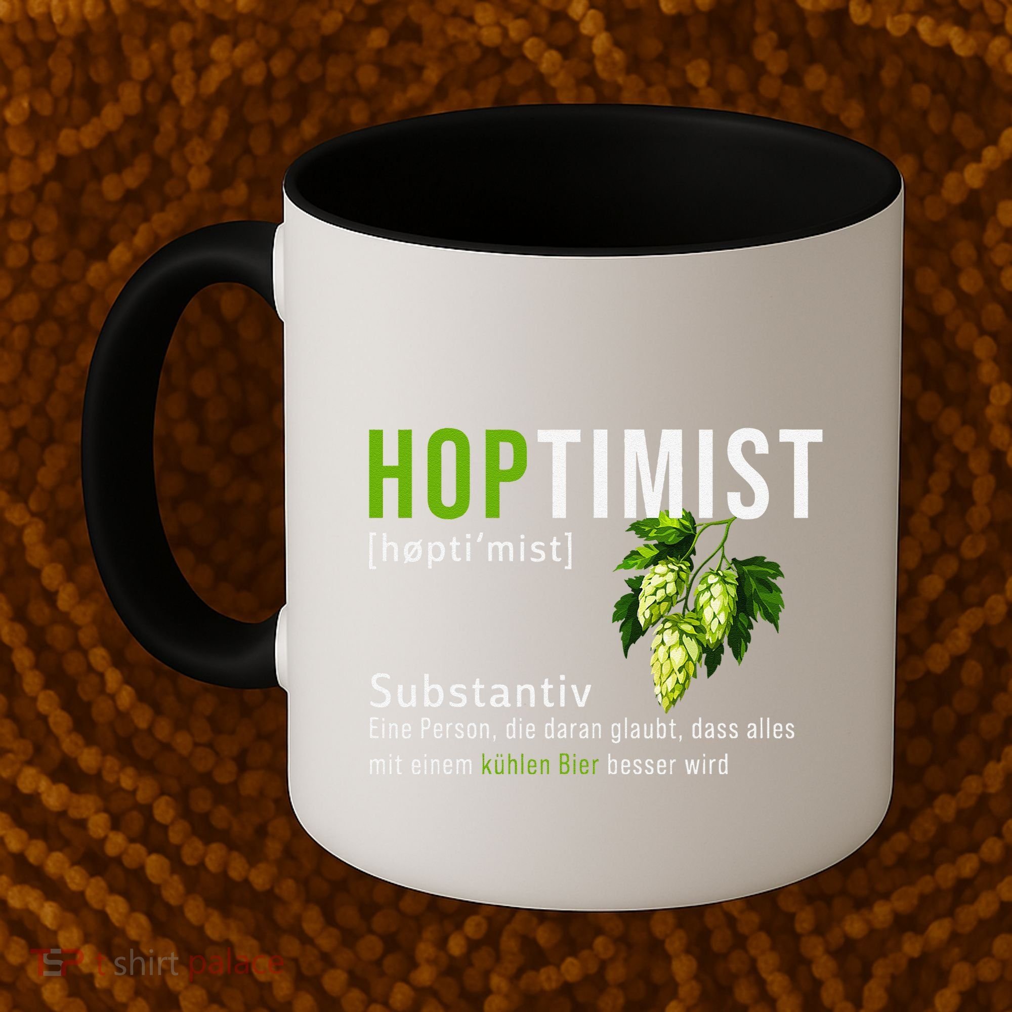 Beer Lovers Funny Hoptimist Hops Beer Party Coffee Mug