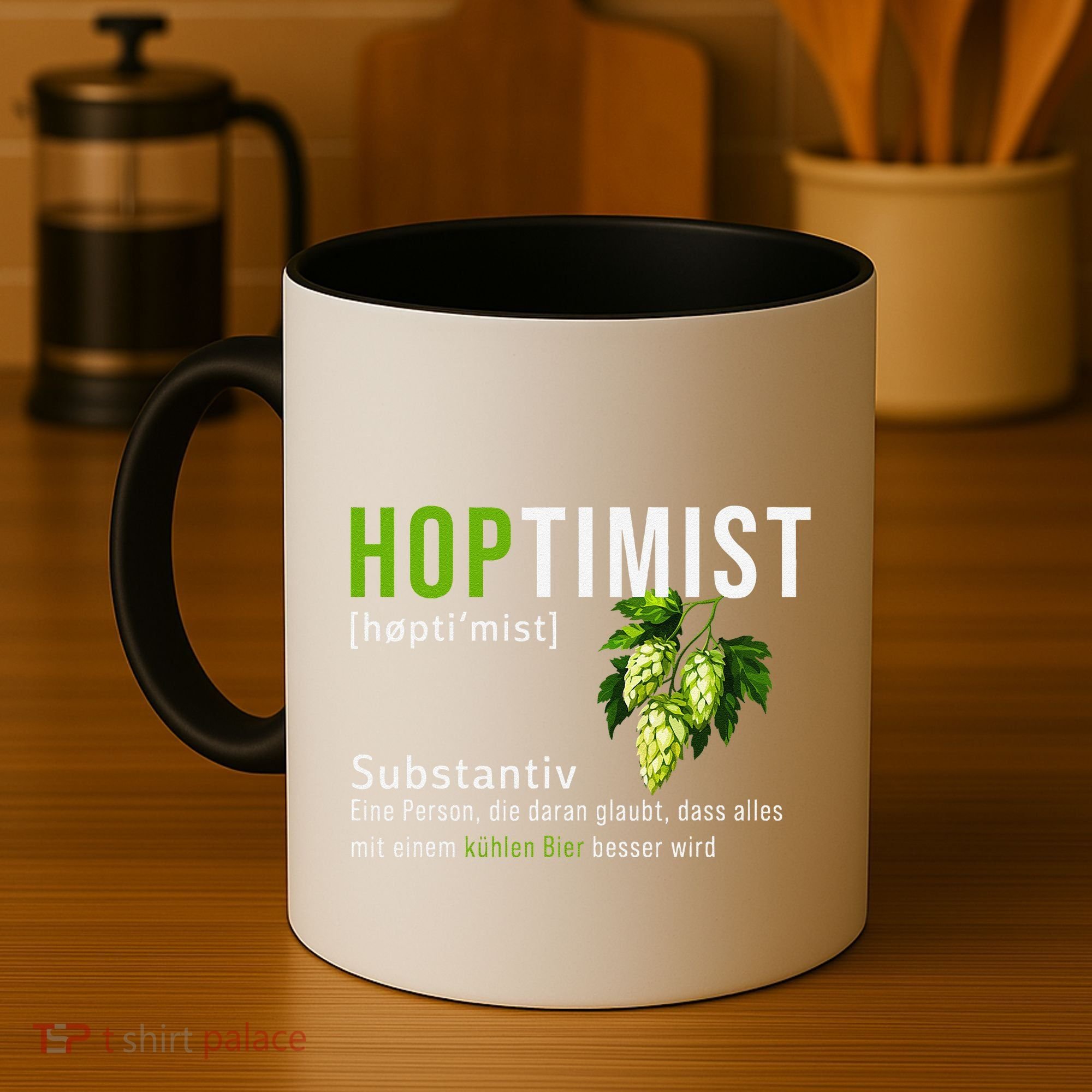 Beer Lovers Funny Hoptimist Hops Beer Party Coffee Mug