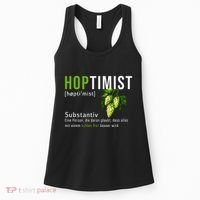 Beer Lovers Funny Hoptimist Hops Beer Party Women's Tank Top thumb 0