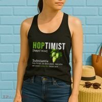 Beer Lovers Funny Hoptimist Hops Beer Party Women's Tank Top thumb 2