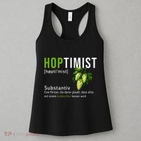 Beer Lovers Funny Hoptimist Hops Beer Party Women's Tank Top thumb 3