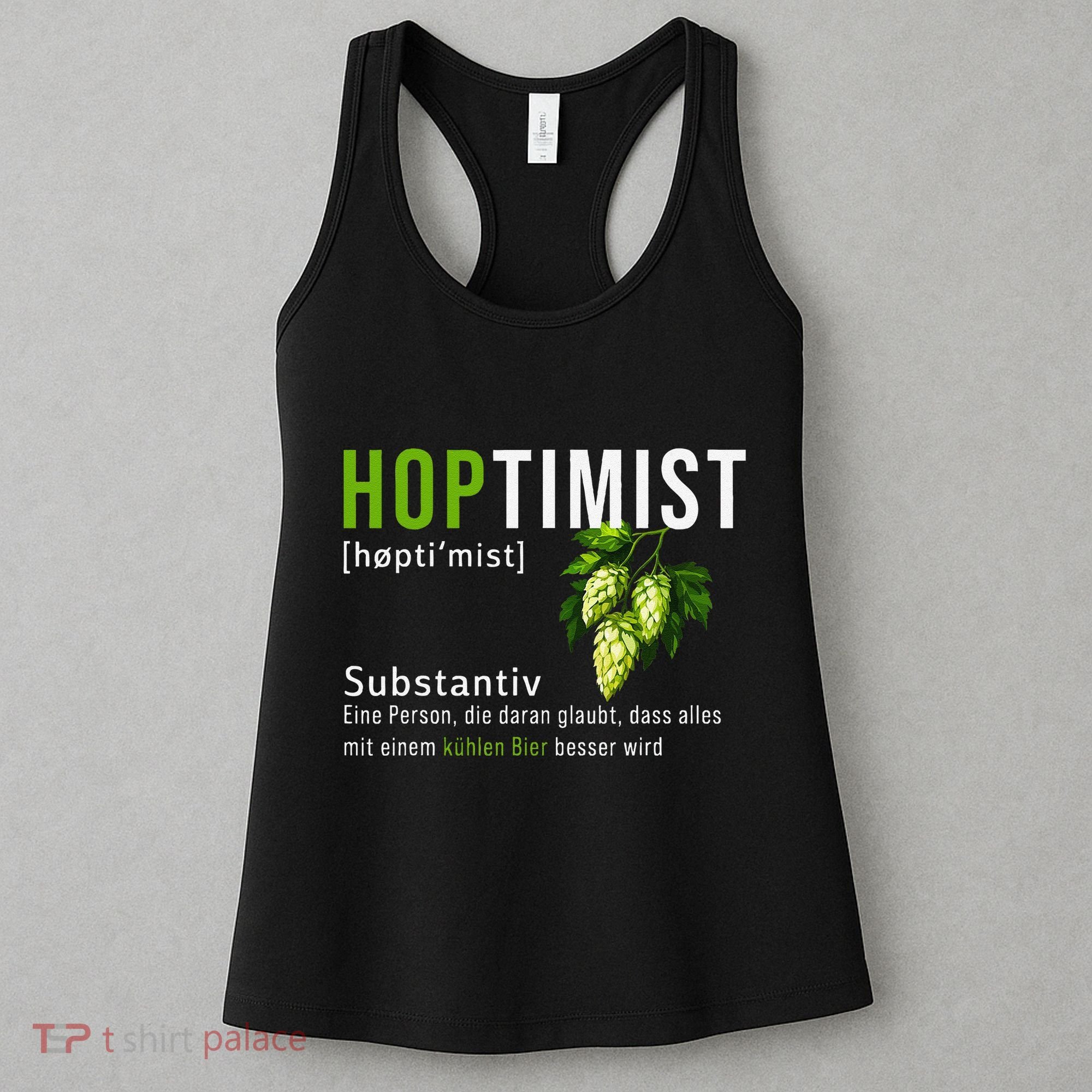 Beer Lovers Funny Hoptimist Hops Beer Party Women's Tank Top