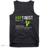 Beer Lovers Funny Hoptimist Hops Beer Party Tank Top thumb 0