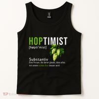 Beer Lovers Funny Hoptimist Hops Beer Party Tank Top thumb 2