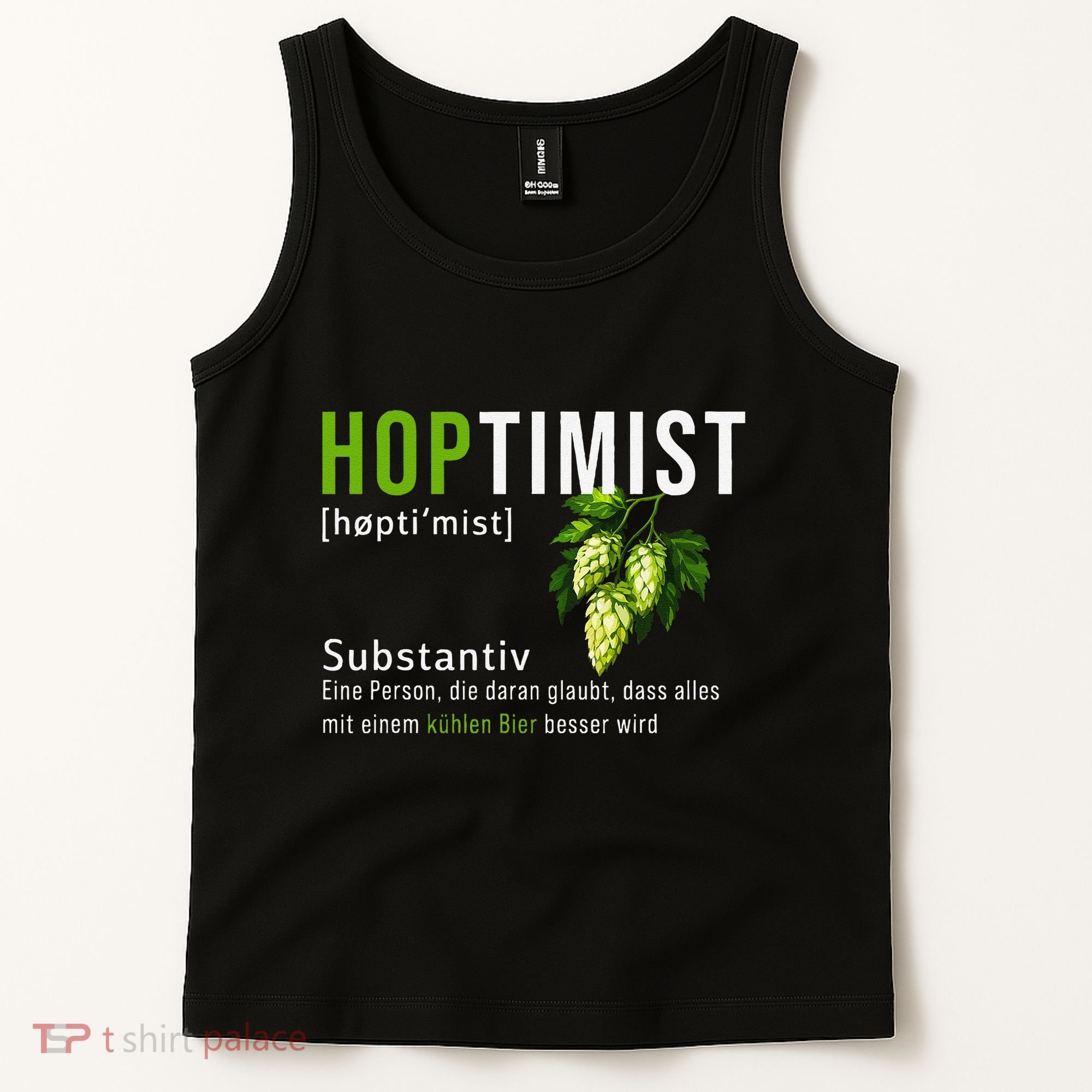 Beer Lovers Funny Hoptimist Hops Beer Party Tank Top