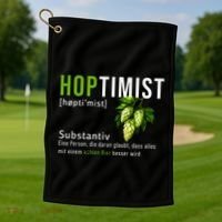 Beer Lovers Funny Hoptimist Hops Beer Party Golf Towel thumb 1