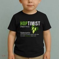 Beer Lovers Funny Hoptimist Hops Beer Party Toddler T-Shirt thumb 2