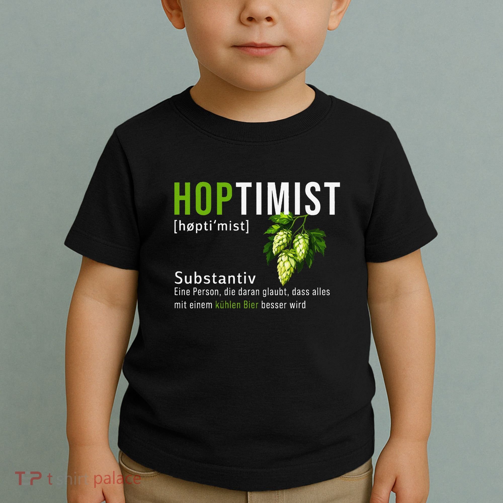 Beer Lovers Funny Hoptimist Hops Beer Party Toddler T-Shirt