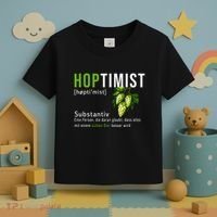Beer Lovers Funny Hoptimist Hops Beer Party Toddler T-Shirt thumb 3