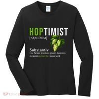 Beer Lovers Funny Hoptimist Hops Beer Party Women's Long Sleeve Shirt thumb 0