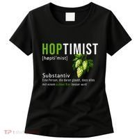 Beer Lovers Funny Hoptimist Hops Beer Party Women's T-Shirt thumb 0