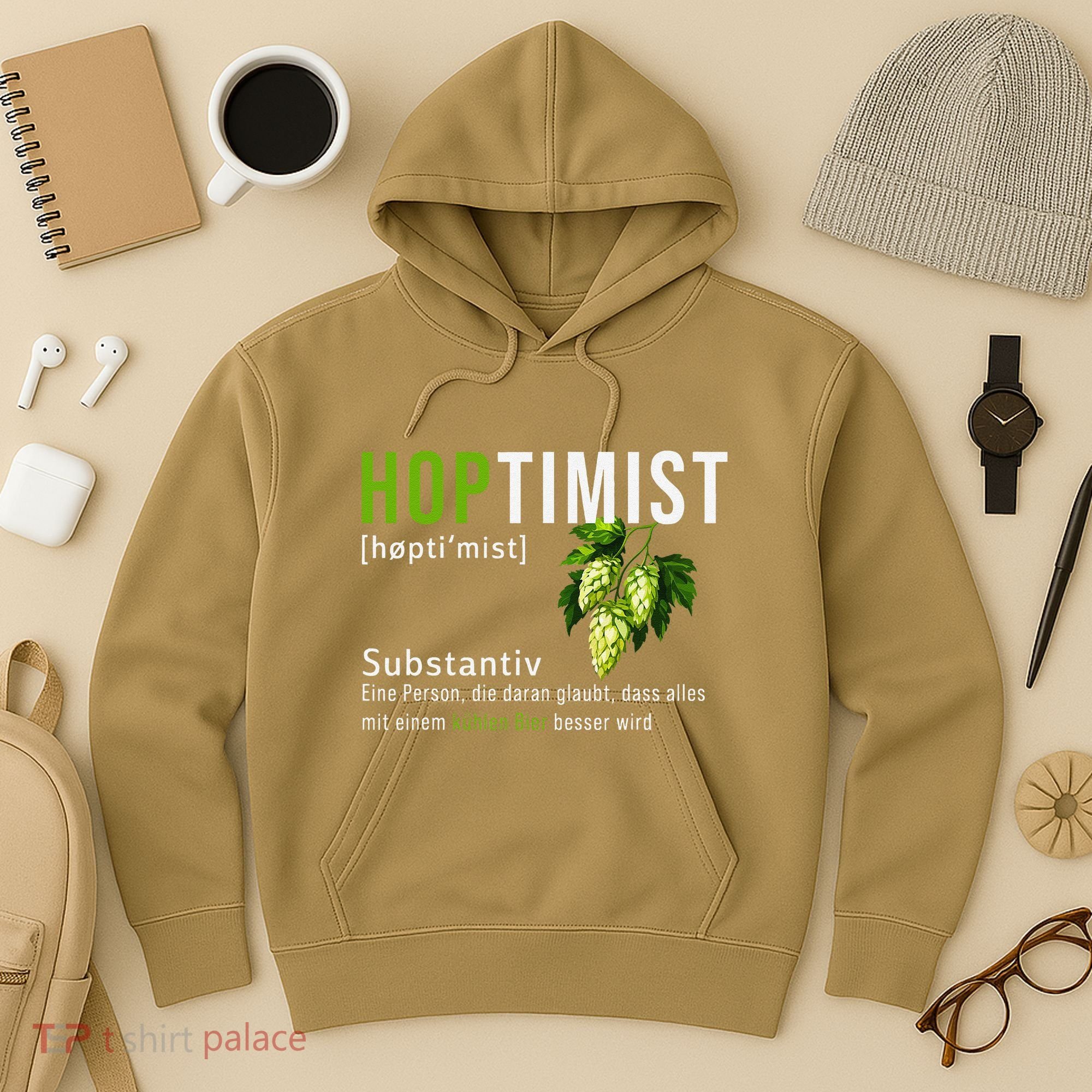 Beer Lovers Funny Hoptimist Hops Beer Party Hoodie