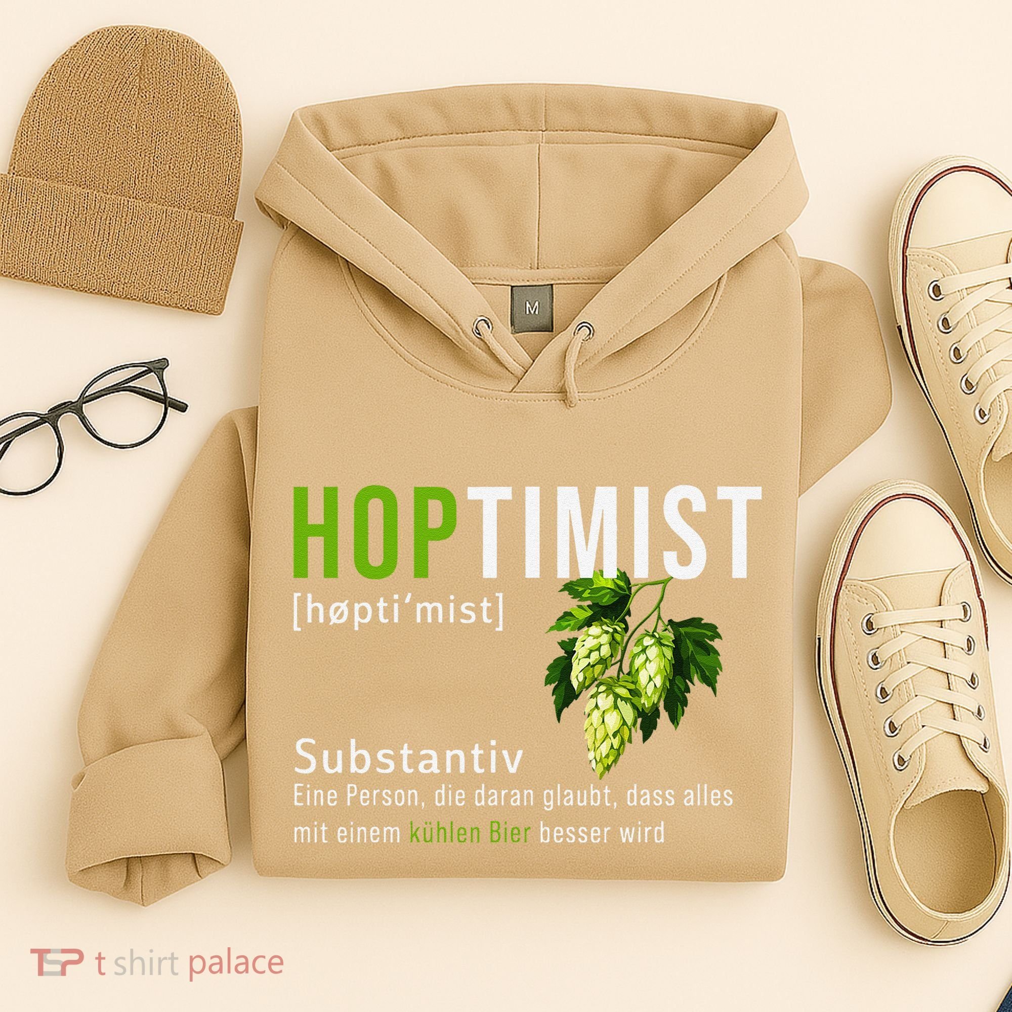Beer Lovers Funny Hoptimist Hops Beer Party Hoodie