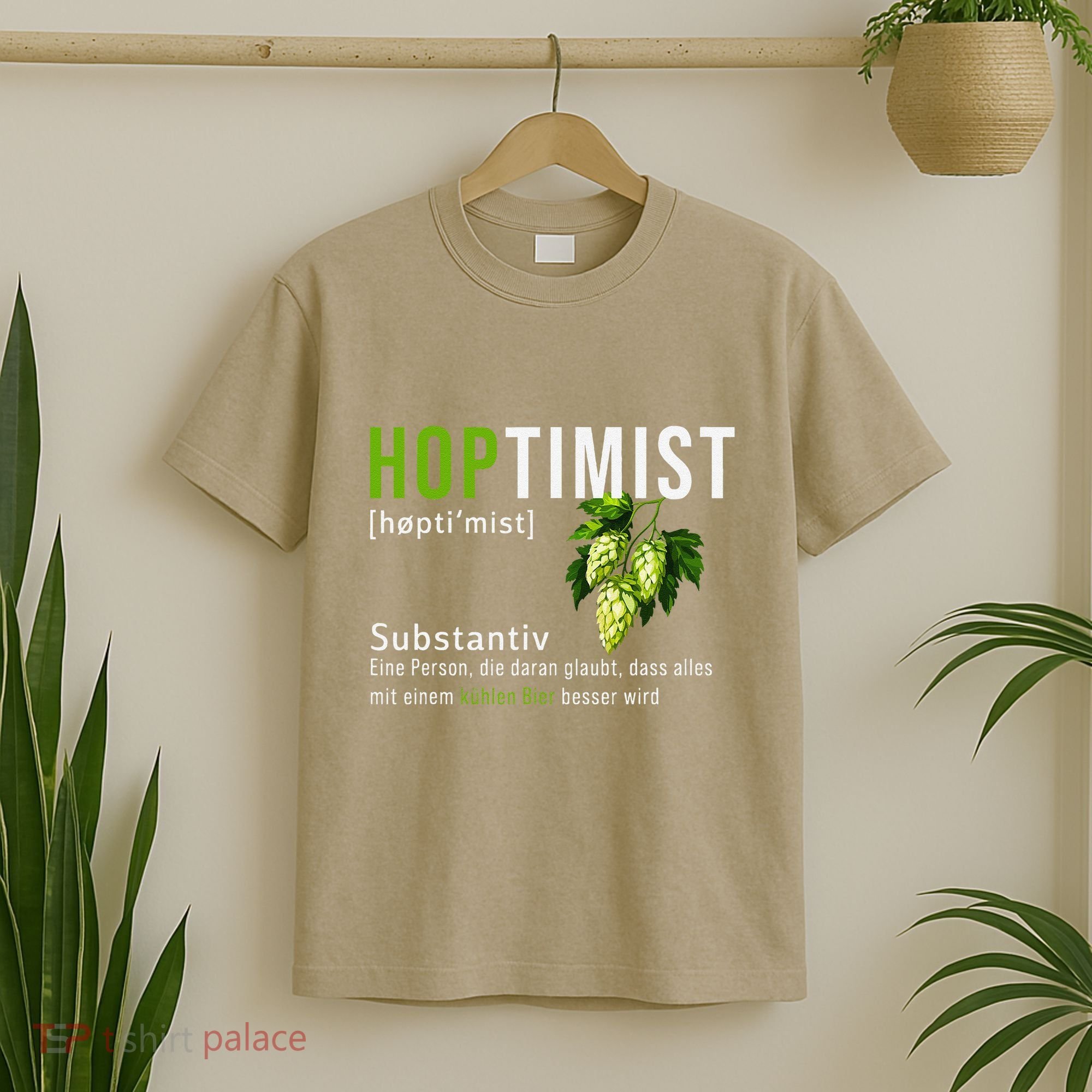 Beer Lovers Funny Hoptimist Hops Beer Party T-Shirt
