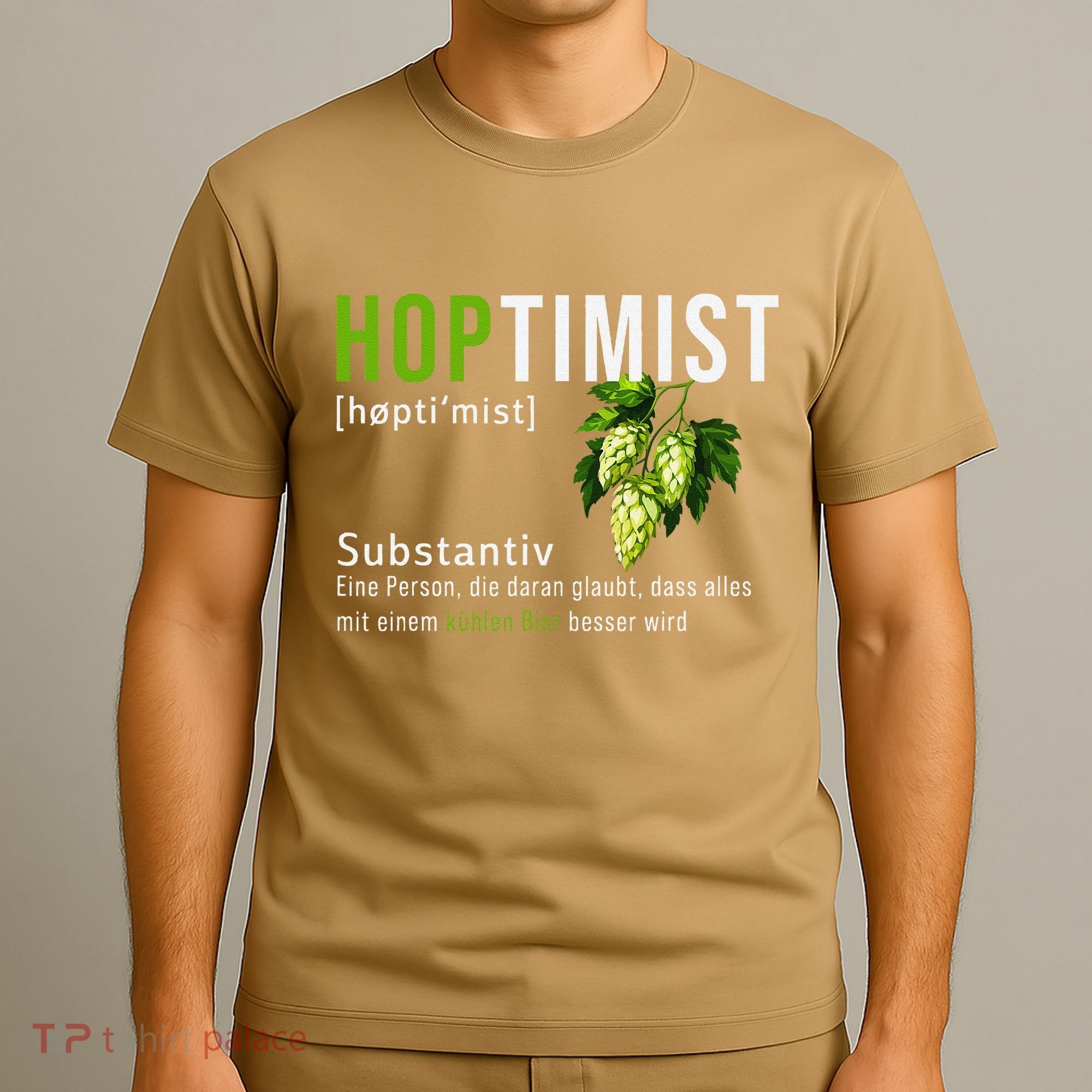 Beer Lovers Funny Hoptimist Hops Beer Party T-Shirt