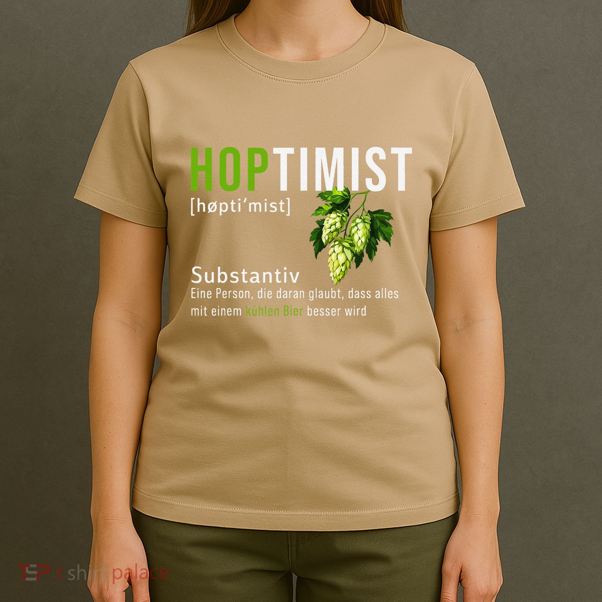 Beer Lovers Funny Hoptimist Hops Beer Party T-Shirt