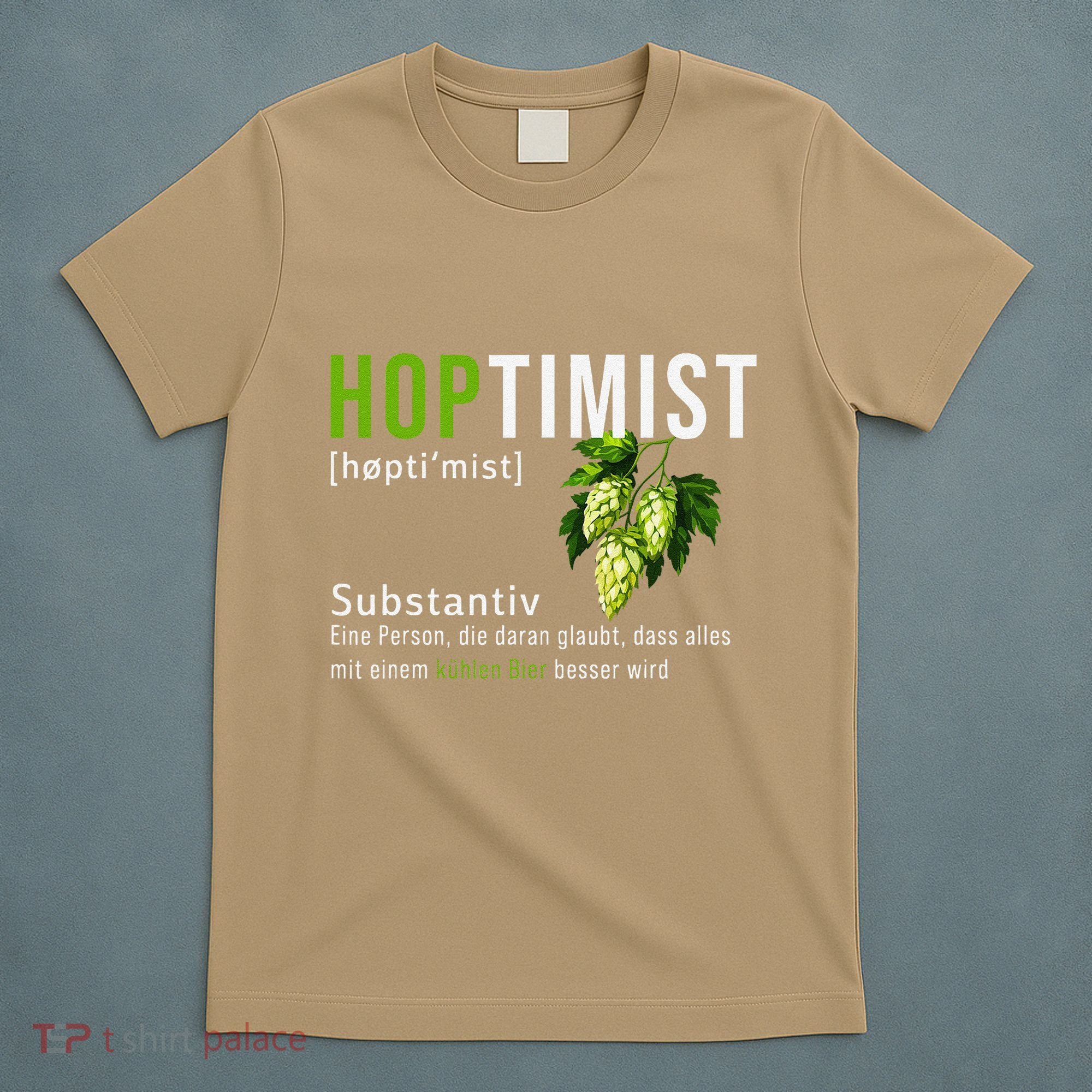 Beer Lovers Funny Hoptimist Hops Beer Party T-Shirt