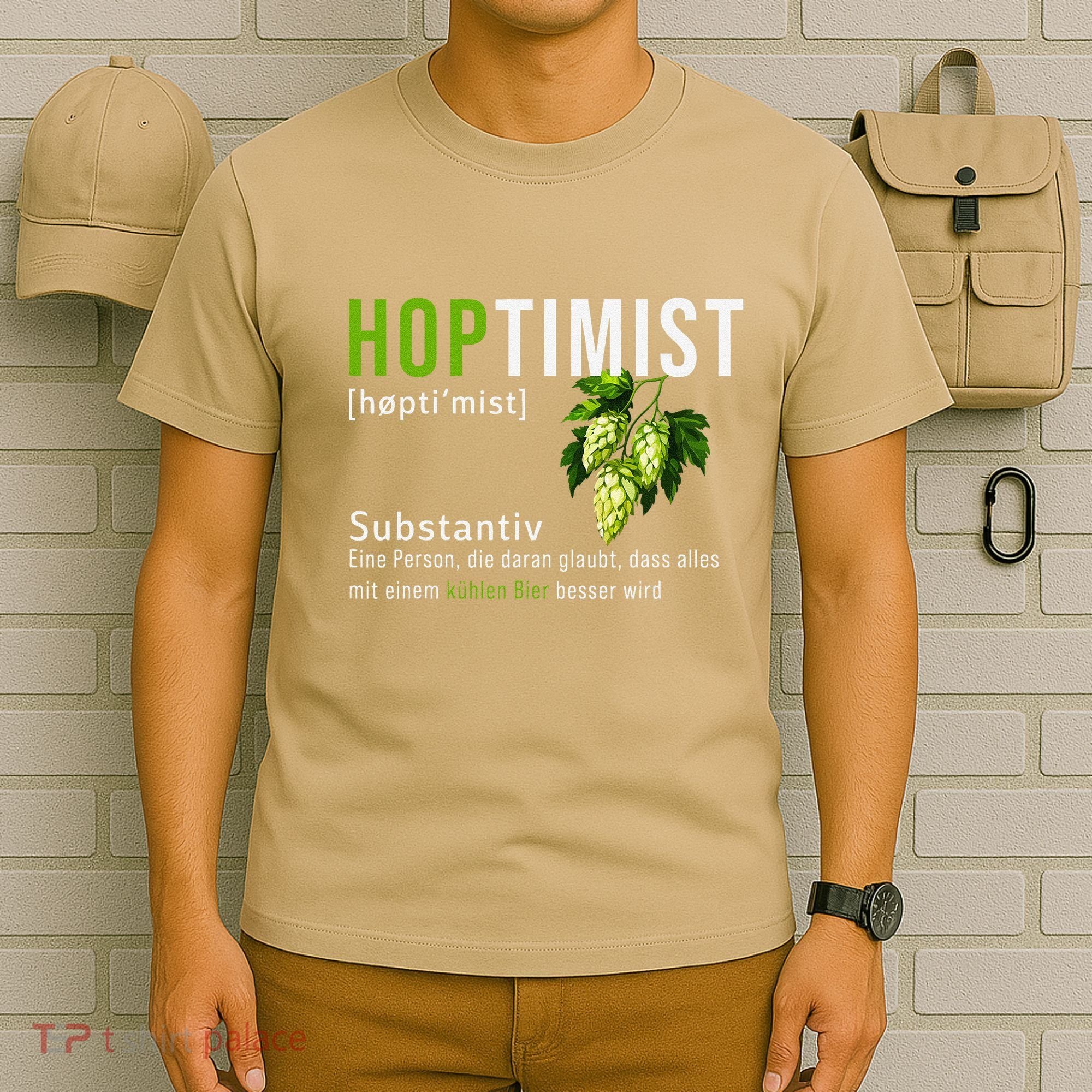 Beer Lovers Funny Hoptimist Hops Beer Party T-Shirt
