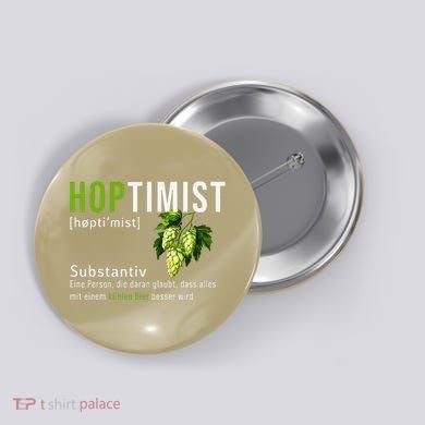 Beer Lovers Funny Hoptimist Hops Beer Party Button
