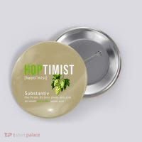 Beer Lovers Funny Hoptimist Hops Beer Party Button thumb 0