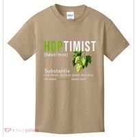 Beer Lovers Funny Hoptimist Hops Beer Party Kids T-Shirt thumb 0
