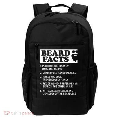 Beard Lover Funny Beard Facts Bearded Guy Humor Backpack