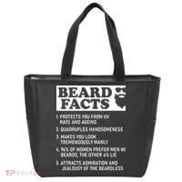 Beard Lover Funny Beard Facts Bearded Guy Humor Tote Bag thumb 0