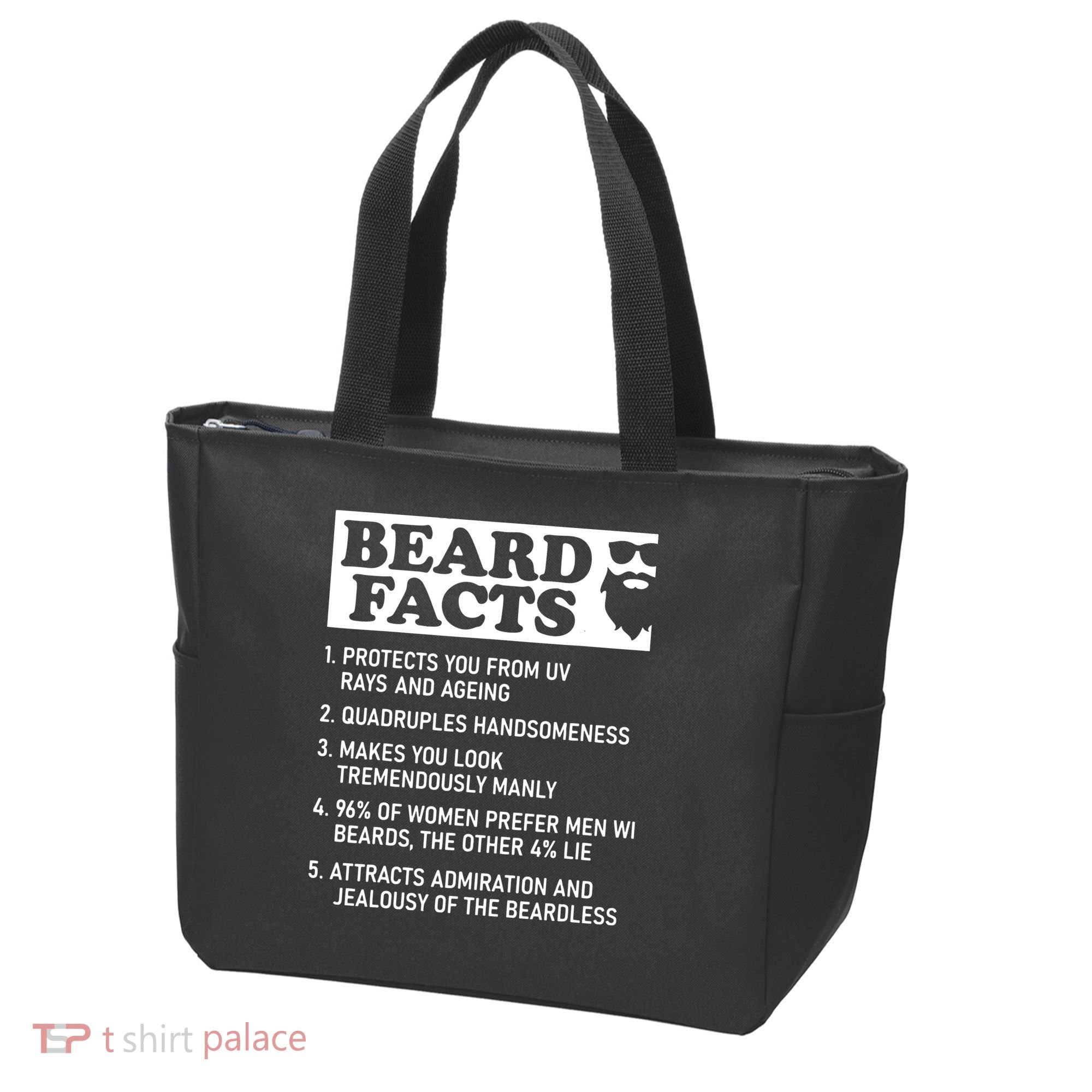 Beard Lover Funny Beard Facts Bearded Guy Humor Tote Bag