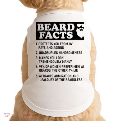 Beard Lover Funny Beard Facts Bearded Guy Humor Doggie Tank