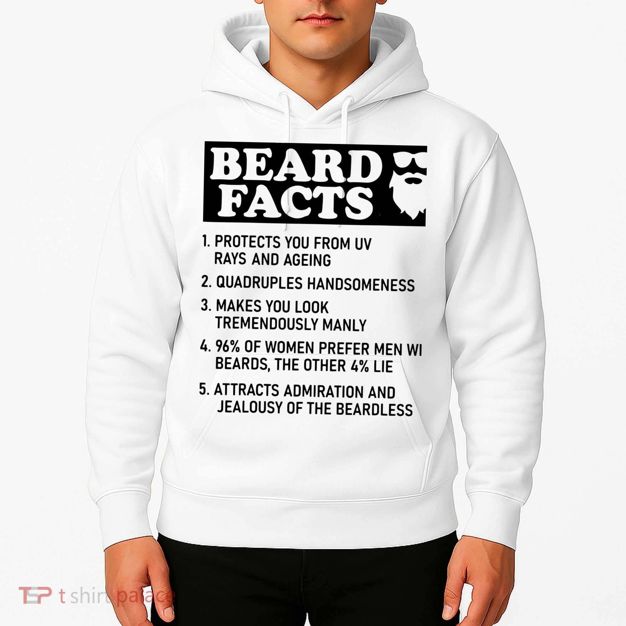 Beard Lover Funny Beard Facts Bearded Guy Humor Hoodie