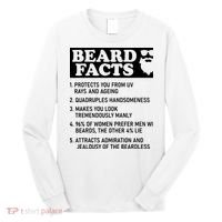 Beard Lover Funny Beard Facts Bearded Guy Humor Long Sleeve Shirt thumb 0