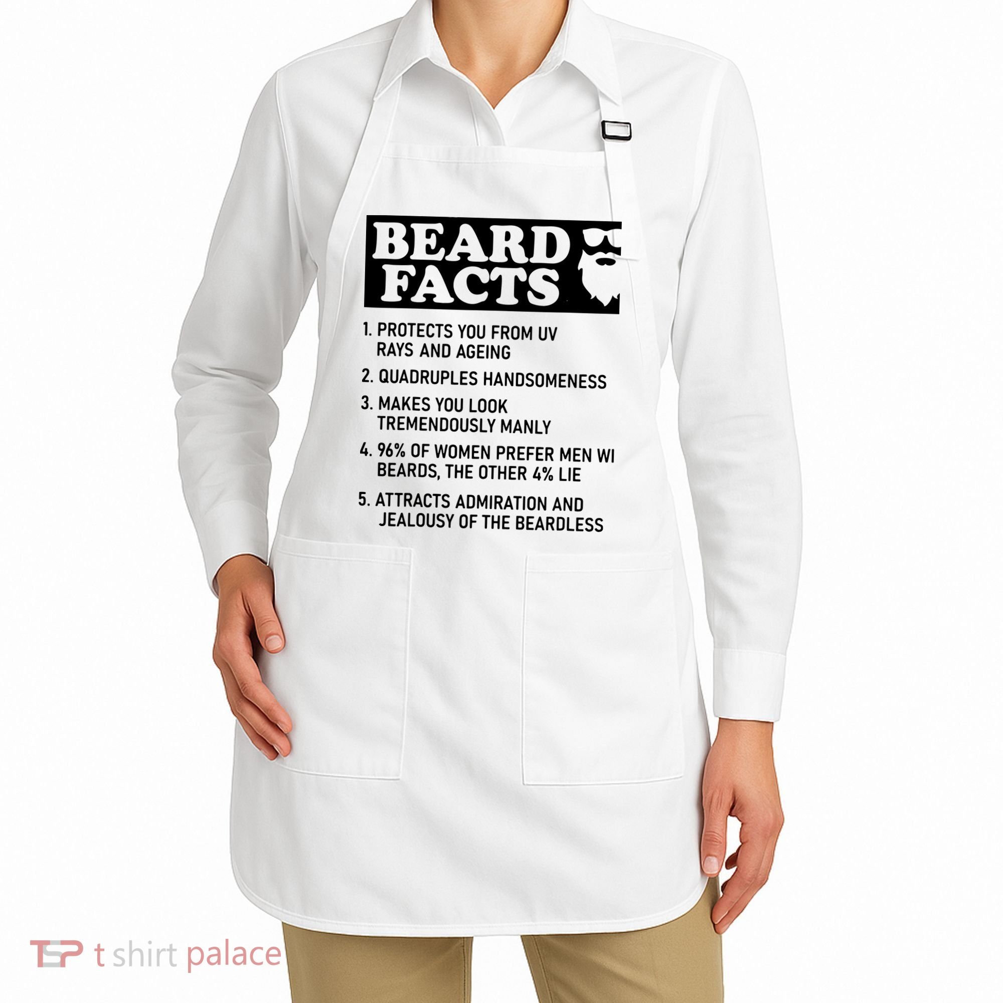 Beard Lover Funny Beard Facts Bearded Guy Humor Apron