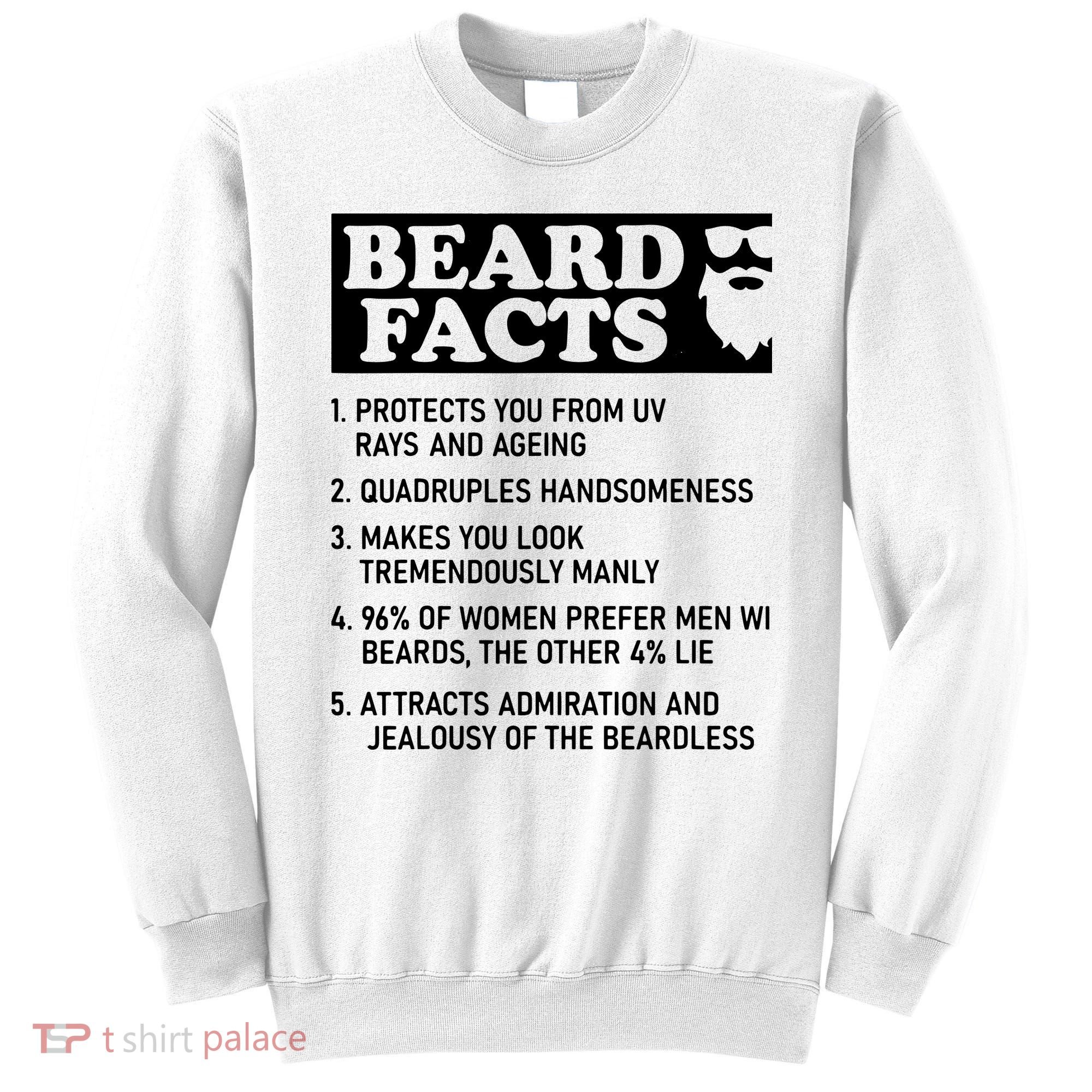 Beard Lover Funny Beard Facts Bearded Guy Humor Sweatshirt