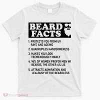 Beard Lover Funny Beard Facts Bearded Guy Humor T-Shirt thumb 0
