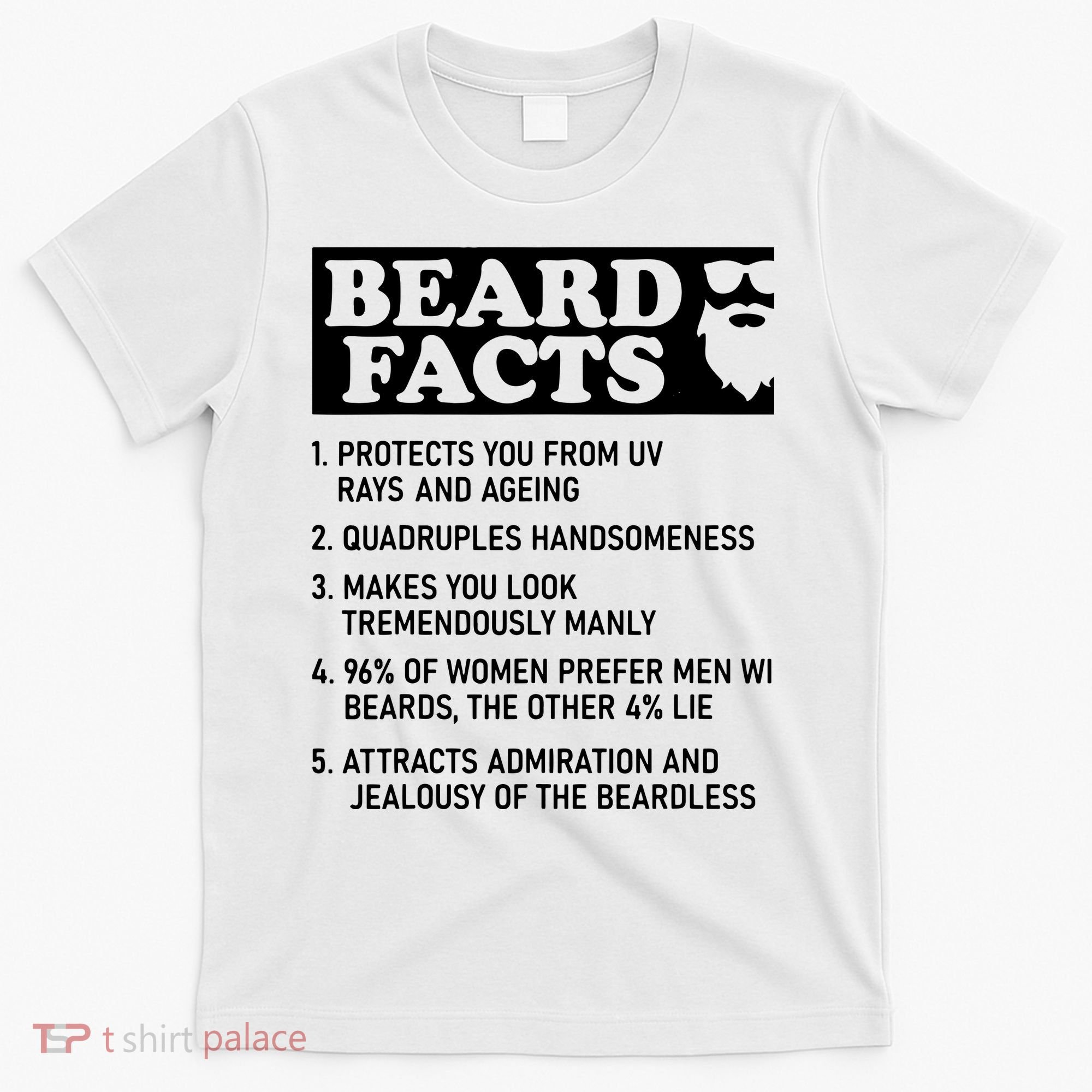 Beard Lover Funny Beard Facts Bearded Guy Humor T-Shirt