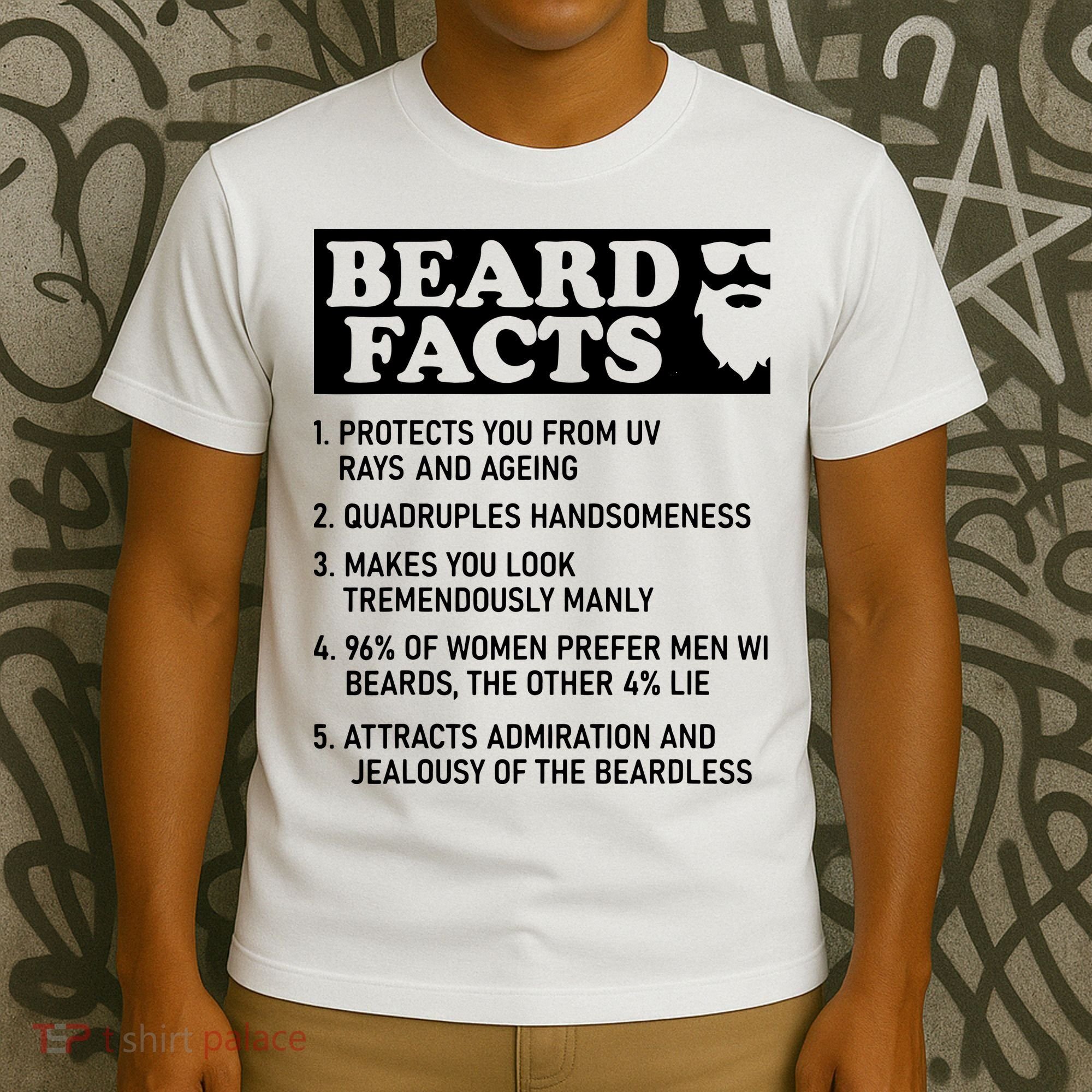Beard Lover Funny Beard Facts Bearded Guy Humor T-Shirt