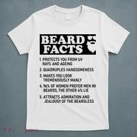 Beard Lover Funny Beard Facts Bearded Guy Humor T-Shirt thumb 5