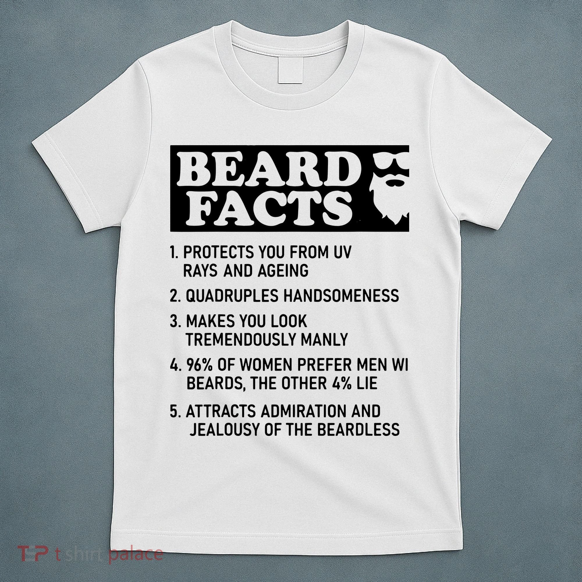 Beard Lover Funny Beard Facts Bearded Guy Humor T-Shirt