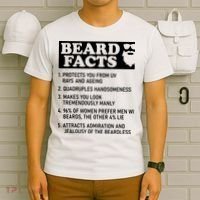 Beard Lover Funny Beard Facts Bearded Guy Humor T-Shirt thumb 6