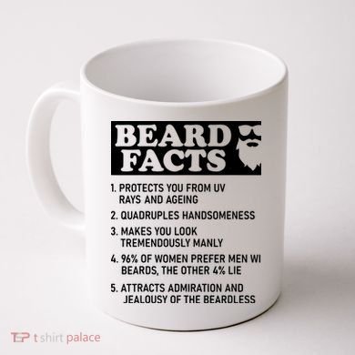 Beard Lover Funny Beard Facts Bearded Guy Humor Coffee Mug